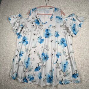 No Brand Label Womens Cold Shoulder Swing Tunic/Dress, Size XXL